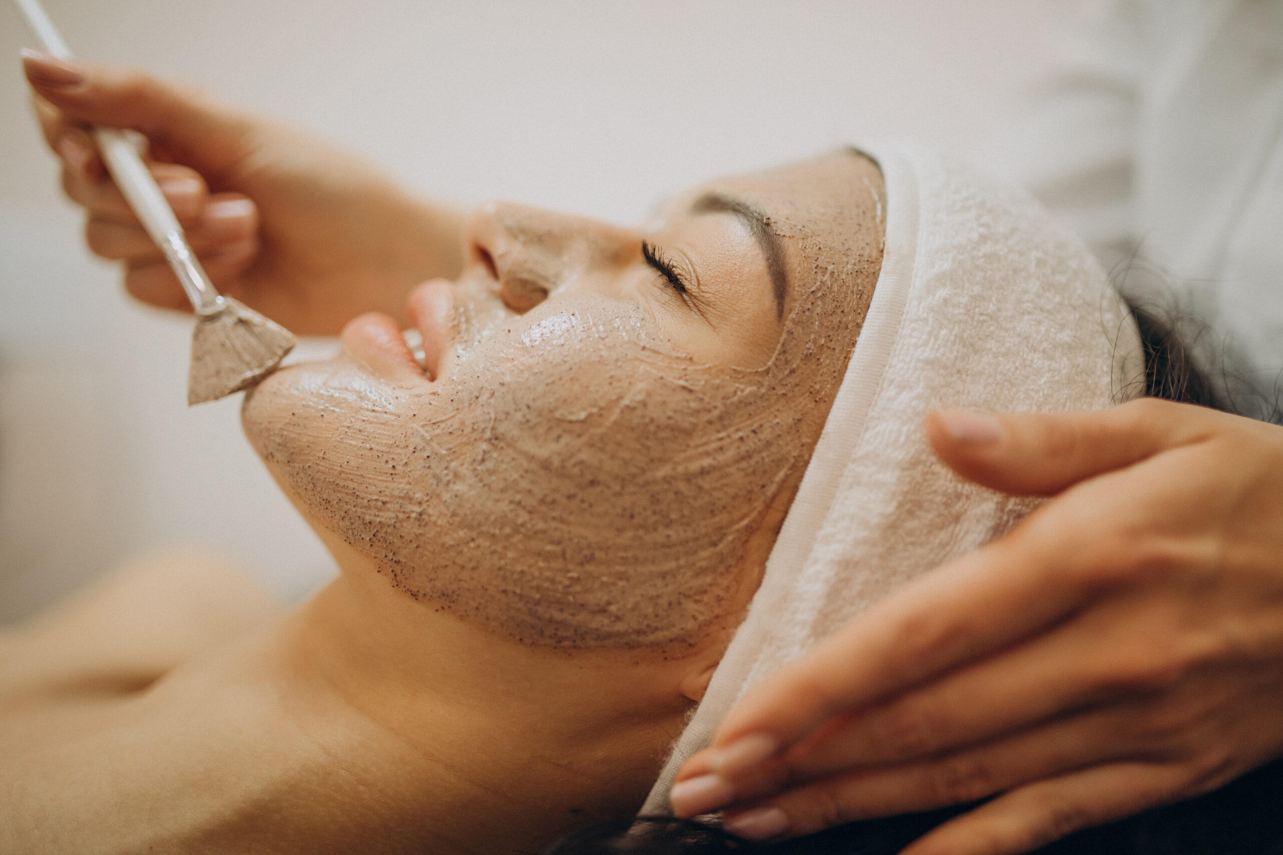 Woman visiting cosmetologist and making rejuvenation procedures Woman visiting cosmetologist and making rejuvenation procedures